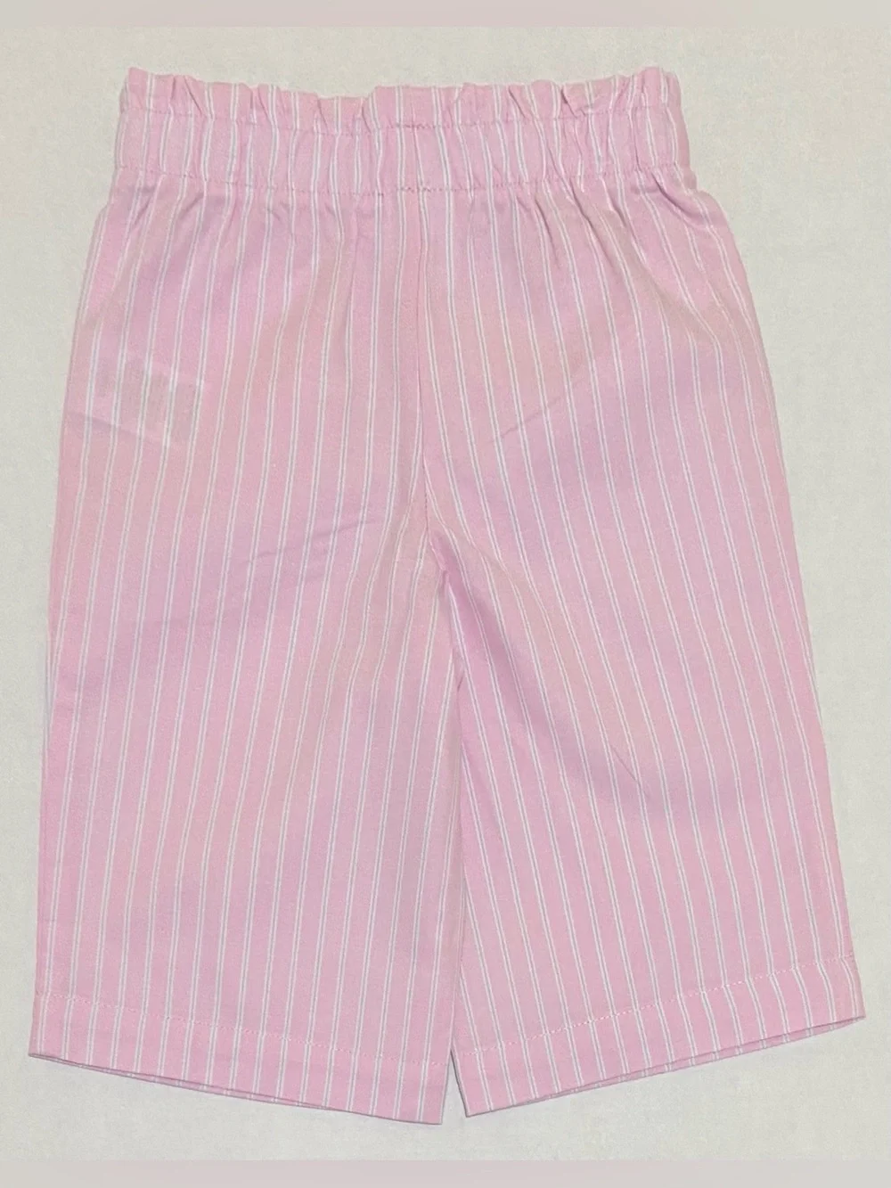 Wonder Nation Girls 12M Pink White Stripe Pants Matching Set Boho Summer Preppy